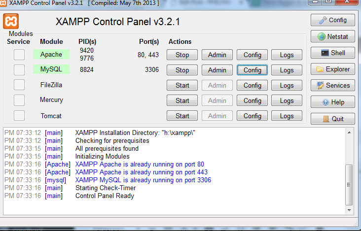 xampp command line